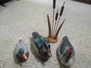 Wood ducks and cattail decor...