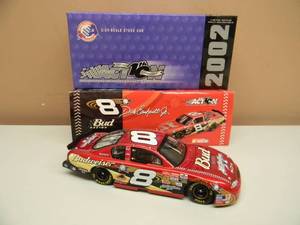 ACTION COLLECTABLES - 124  SCALE DIE CAST - DALE EARNHARDT JR #8 BUDWEISER - 2002 MONTE CARLO CLUB CAR