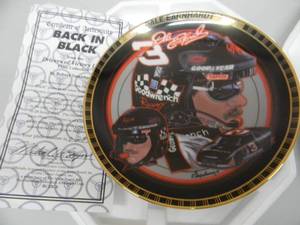 THE HAMILTON COLLECTION - BACK IN BLACKFROM THE DRIVERS OF VICTORY LANE - COLLECTORS PLATE - COA