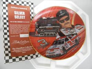 THE HAMILTON COLLECTION - DALE EARNHARDT SILVER SELECT - COLLECTORS PLATE - COA