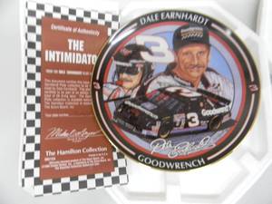 THE HAMILTON COLLECTION - DALE EARNHARDT - THE INTIMIDATOR - COLLECTORS PLATE - COA