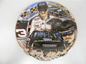 COMMEMORATIVE MOTOR SPORTS PLATE SERIES - DALE EARNHARDT WINSTON CUP CHAMPION - COLLECTORS PLATE