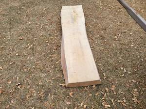 lot 203 image: Beautiful Stripped Wood Slab - Approx. 58 x 13 x 2 - NO SHIPPING
