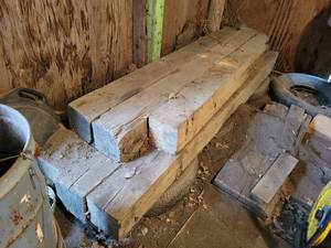 lot 214 image: (6) 6x6 Beams - range from 65 to 82 Long - NO SHIPPING