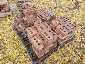 lot 244 image: Pallet Lot of (170) Vintage Reclaimed Bricks - Approx. 7-12 x 3-12 x 2 Each - NO SHIPPING