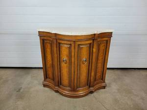lot 137A image: Hallway Table with Marble Top - NO SHIPPING