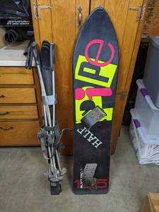 lot 147 image: (2) Pairs of Adaptive Skis and Snowboard - NO SHIPPING