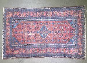 lot 87 image: Vintage Khamseh Tribal Rug Hand Woven