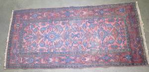 lot 88 image: Vintage Persian Khamseh Rug Hand Woven