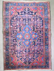 lot 92 image: Vintage Hand Woven Persian Wool Rug