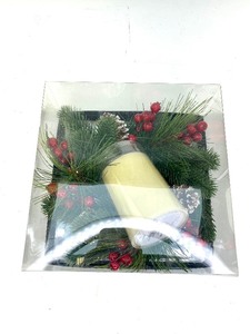 lot 415 image: Luminara Flameless Candle with Wreath Decoration