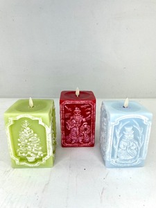 lot 421 image: 3 Martha Stewart Luminara Flameless Rectangular Holiday Candles