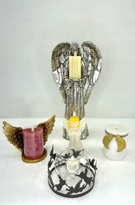 lot 444 image: 6 Flameless Candles with Angel Theme, Luminara