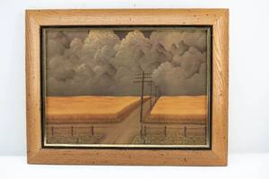 lot 79 image: John Rogers Cox Gray and Gold Framed Print