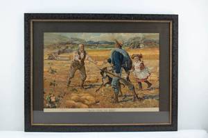 lot 106 image: McCormick Harvesting Machine Co. Advertising Poster Back from the War