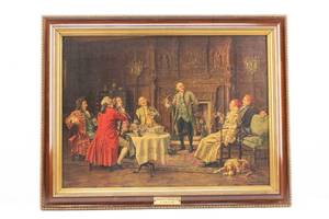 lot 108 image: Margaret Dovaston English Interior Genre Scene Framed Print