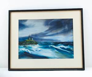 lot 103 image: Valida Robinson Lighthouse Original Watercolor Painting