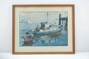 lot 102 image: James Milton Sessions Watercolor Print