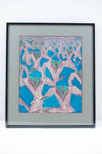 lot 129 image: Signed Original Abstract Suit Jackets Pastel on Paper