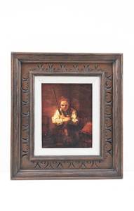 lot 135 image: Rembrandt Girl with a Broom Framed Print