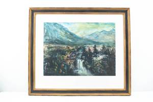 lot 162 image: Margaret Silworth Snoqualmie Falls Near Bellevue Wash. Original Watercolor Painting