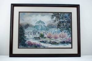 lot 160 image: Lou Roman Como Conservatory Watercolor Lithograph w COA
