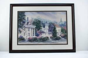 lot 159 image: Lou Roman Along Summit Avenue Watercolor Lithograph w COA