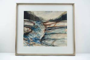 lot 157 image: William Murray Whitewater Original Watercolor Painting