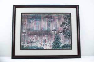 lot 153 image: Lou Roman Ordways Winter Season Signed & Numbered Watercolor Print