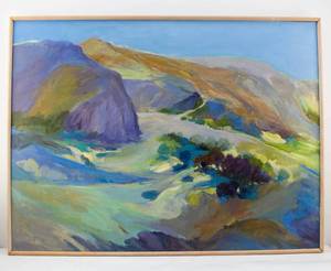 lot 19 image: James Conaway Laguna Hills Oil on Canvas Painting