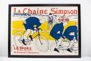 lot 26 image: After Henri Toulouse-Lautrec La Chaine Simpson Bicycle Print