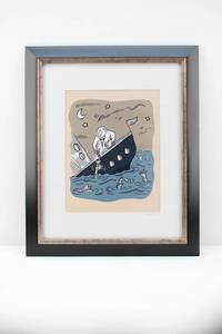 lot 244 image: Andrey Feldshteyn Cartoon Print Titanic Waiter