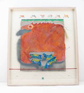 lot 169 image: Mary Alice Bernardin Be You Mixed Media Painting on Paper