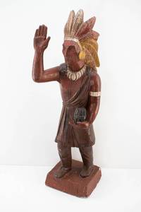 lot 12 image: Large Jo Mead Plaster Native American Cigar Store Display