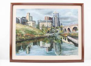 lot 168 image: Melody Allen Original Pastel on Paper of Minneapolis, Minnesota
