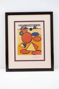 lot 172 image: After Alexander Calder Homage to Pyramids Lithograph w COA