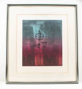 lot 177 image: J.B. Thompson Encounter Mixed Media Etching