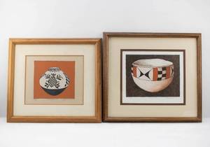 lot 178 image: 2 Lyn E. Baker Pueblo Pottery Lithographs