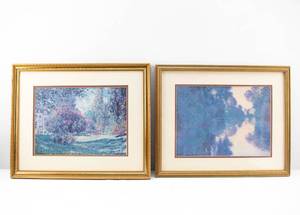 lot 216 image: 2 Claude Monet Impressionist Landscape Framed Poster Prints