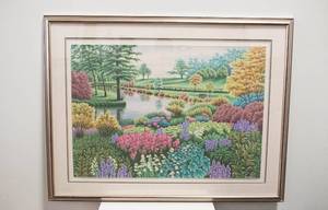 lot 353 image: Large Scott Nellis Country Walk Serigraph