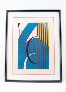 lot 287 image: Signed & Numbered Modern Geometric Abstract Lithograph