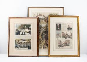 lot 288 image: 3 Minnesota Themed Prints from Frank Leslies Illustrated Newspaper Dated Late 1800s