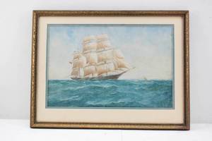lot 291 image: W.M. Birchall Pilot Wanted Watercolor Painting