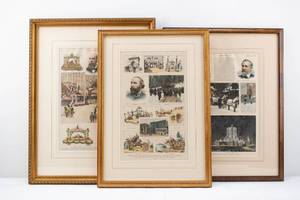 lot 292 image: 3 Harpers Weekly Illustration Prints of Minnesota Events