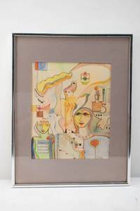 lot 299 image: 1980s Gunter Temech Original Watercolor Painting