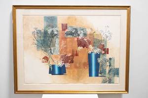 lot 361 image: Mikulas Kravjansky Floral Collagraph Etching