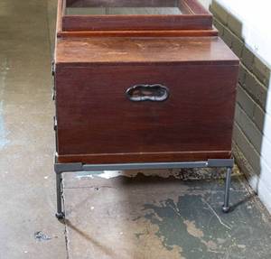 lot 340 image: Japanese Hibachi Table w 3 Drawers