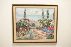 lot 335 image: Elizabeth Horning Garden Gate Original Acrylic on Canvas Painting
