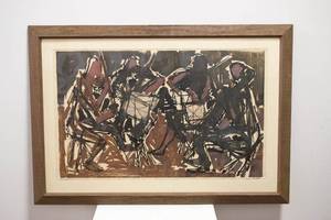 lot 329 image: Eugene Larkin Quartet 4 Woodcut Print