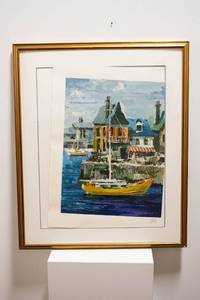 lot 371 image: Wayland Moore French Seaport Serigraph, Signed & Numbered